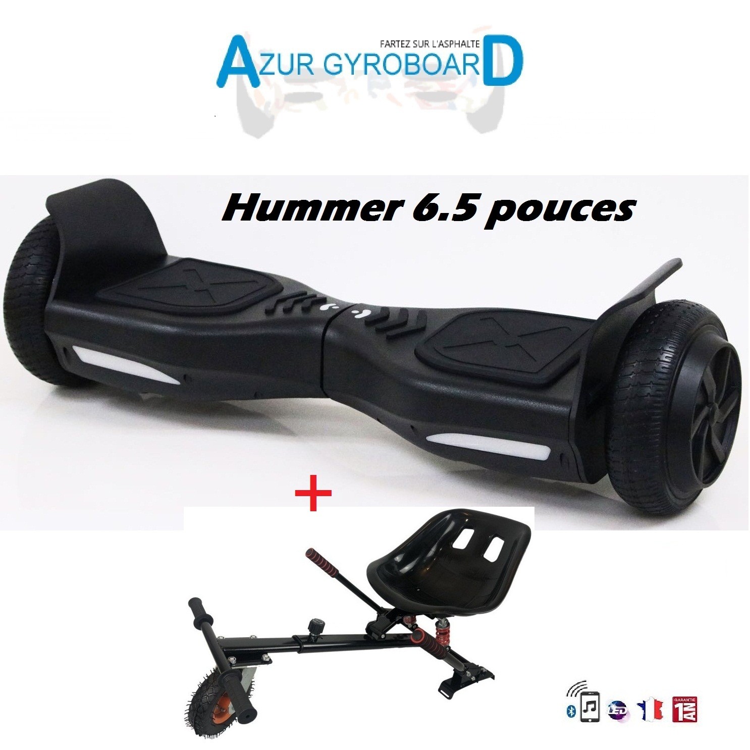 Kit Hoverboard Hummer 6.5 plus Hoverkart Tout Terrain 