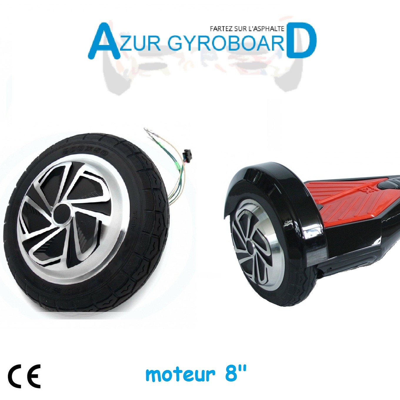 Roue moteur hoverboard 8 pouces 